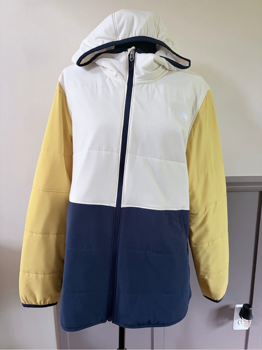 The North Face Black & White Women's Jacket with Decorative Stitching